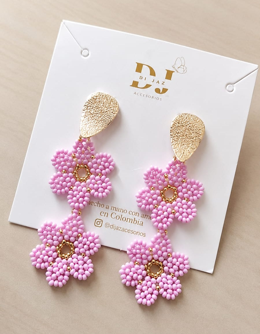 Aretes Flores del jardín