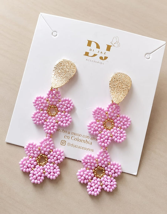 Aretes Flores del jardín