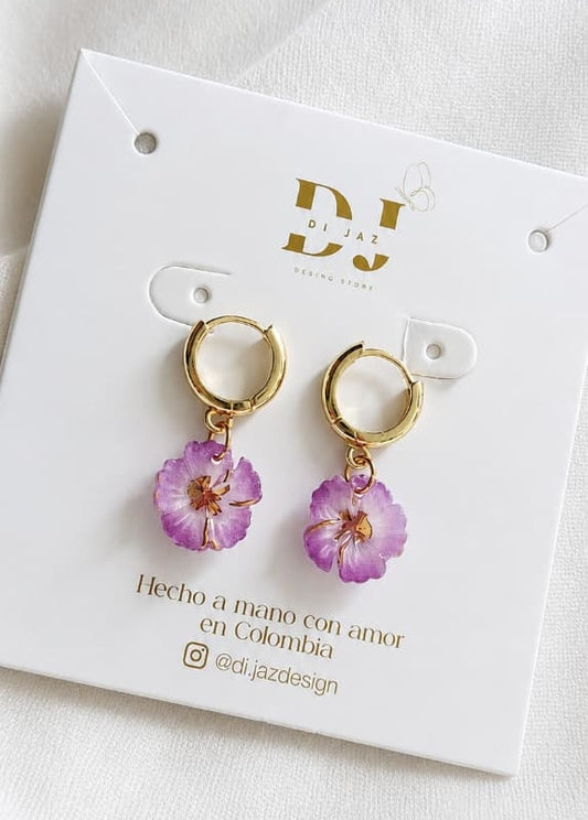 Aretes pequeña flor