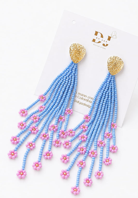 Aretes ramo de claveles